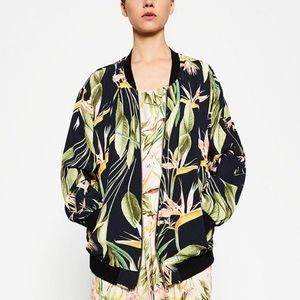 Zara Tropical Bomber Jacket